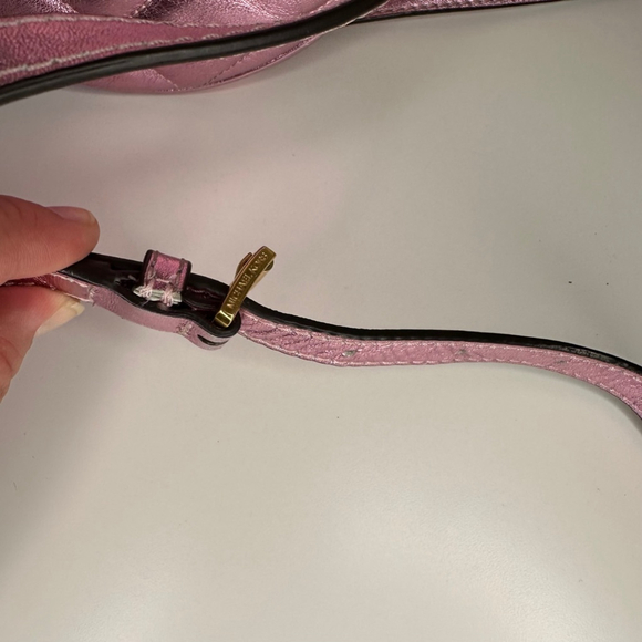 Michael Kors Vivanne Canteen Crossbody in Metallic Pink EUC - Picture 12 of 13